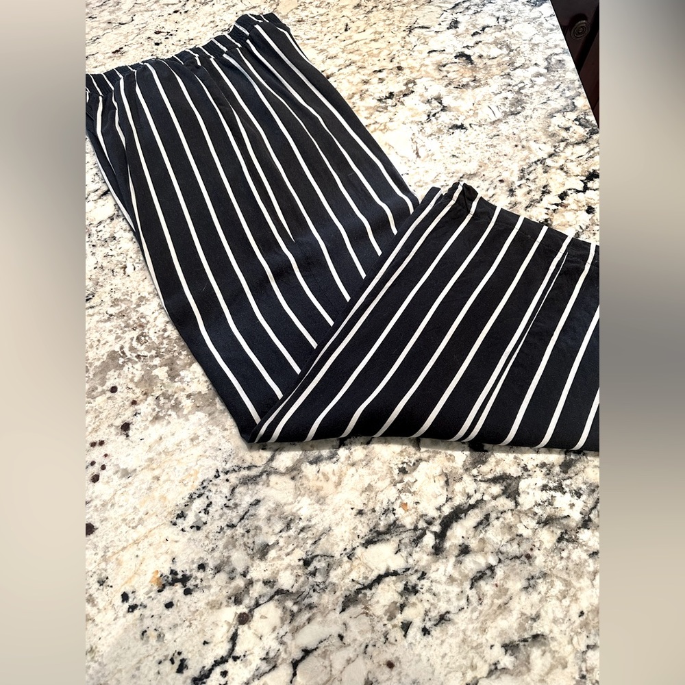 H&M Black / White Striped Pants